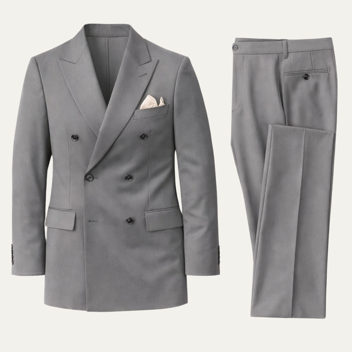 The Trento Men’s Double Breasted Suit – Classic Formal Jacket and Trousers Set