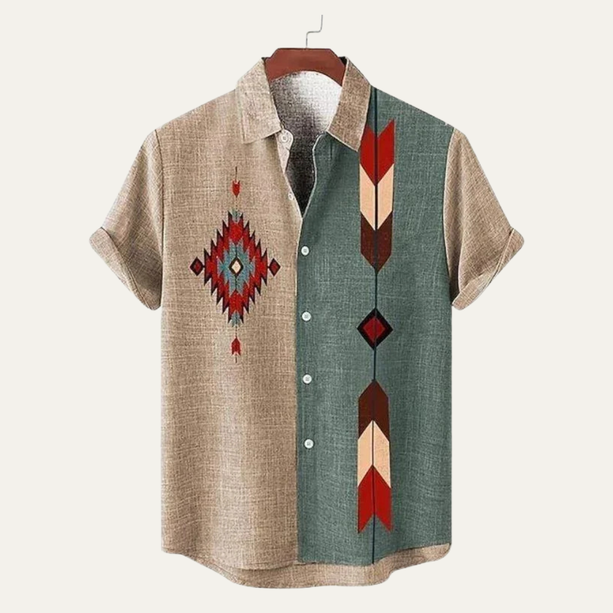 The Sandringham Men’s Patterned Retro Cotton Linen Shirt