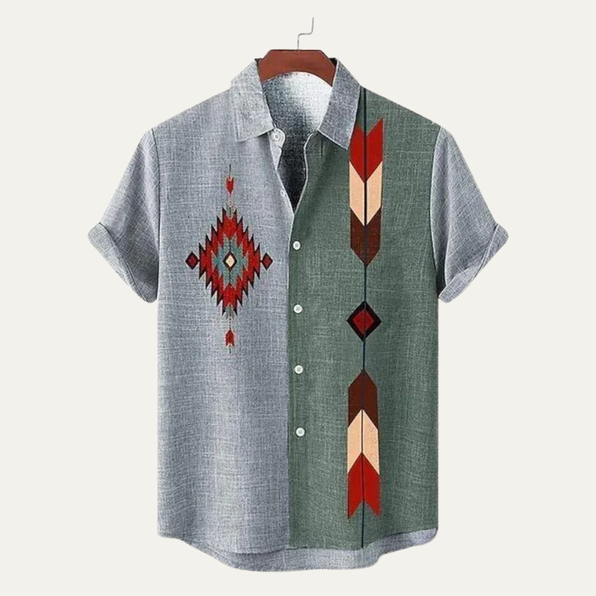 The Sandringham Men’s Patterned Retro Cotton Linen Shirt