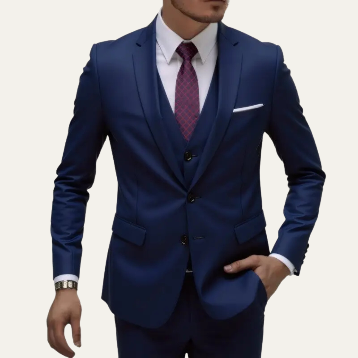The Miseno Men’s Elegant Suit Set – Blazer Waistcoat Trousers
