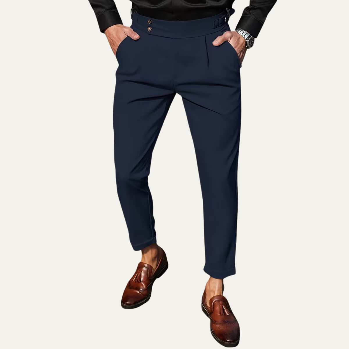 The Fremantle Men’s Tailored Business Slim Fit Dress Trousers
