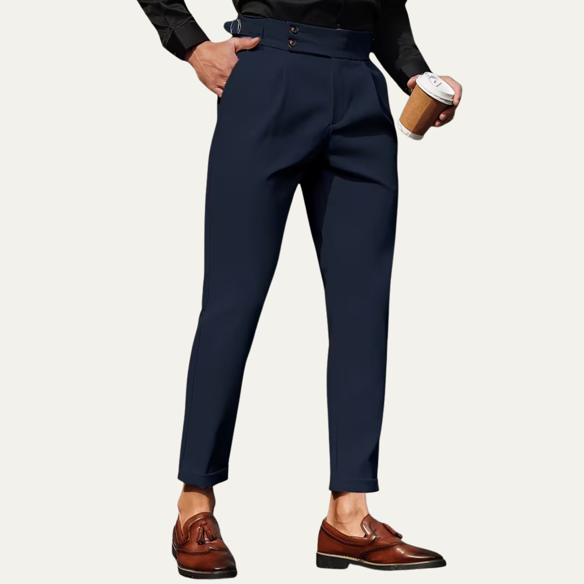 The Fremantle Men’s Tailored Business Slim Fit Dress Trousers
