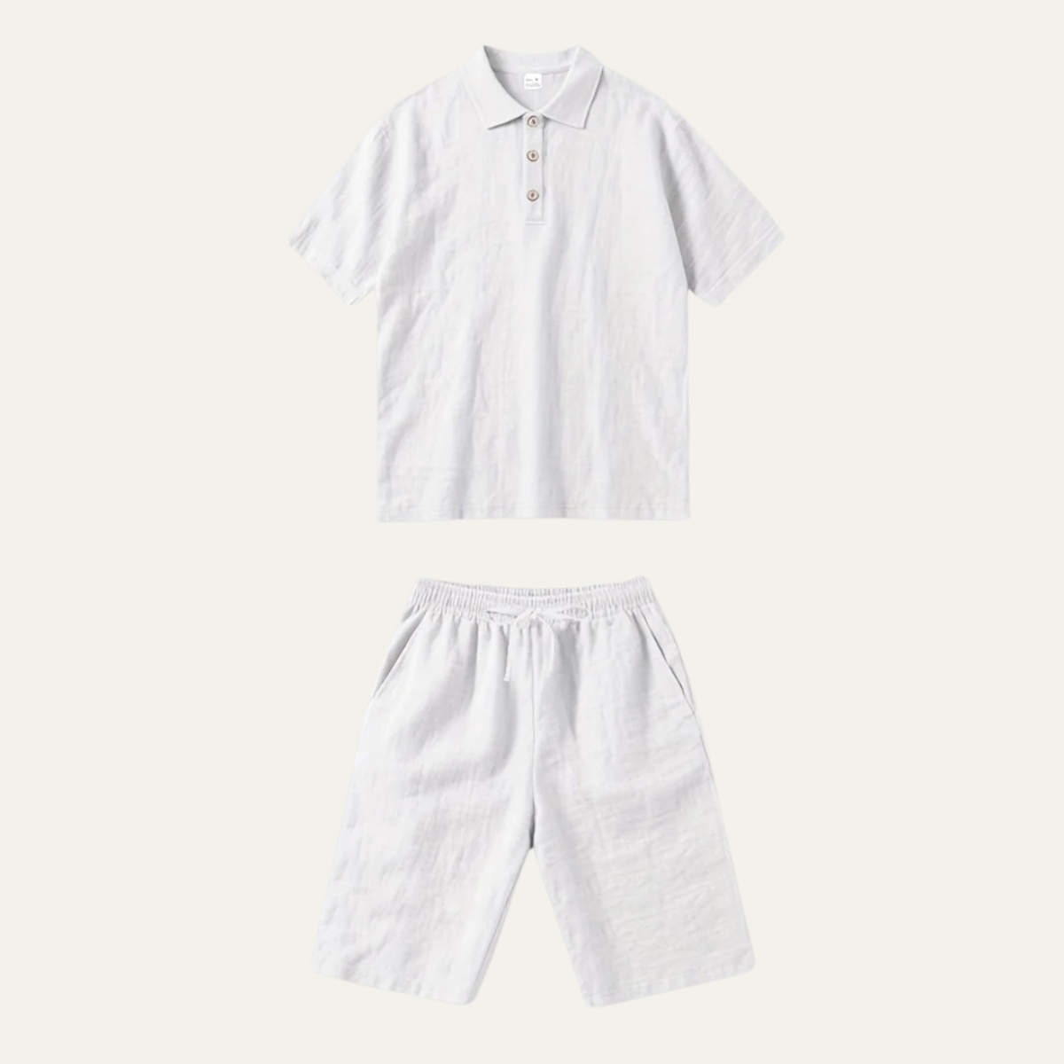 The Monferrato Men’s Relaxed Fit Co Ord Set - Casual Shirt & Shorts Outfit