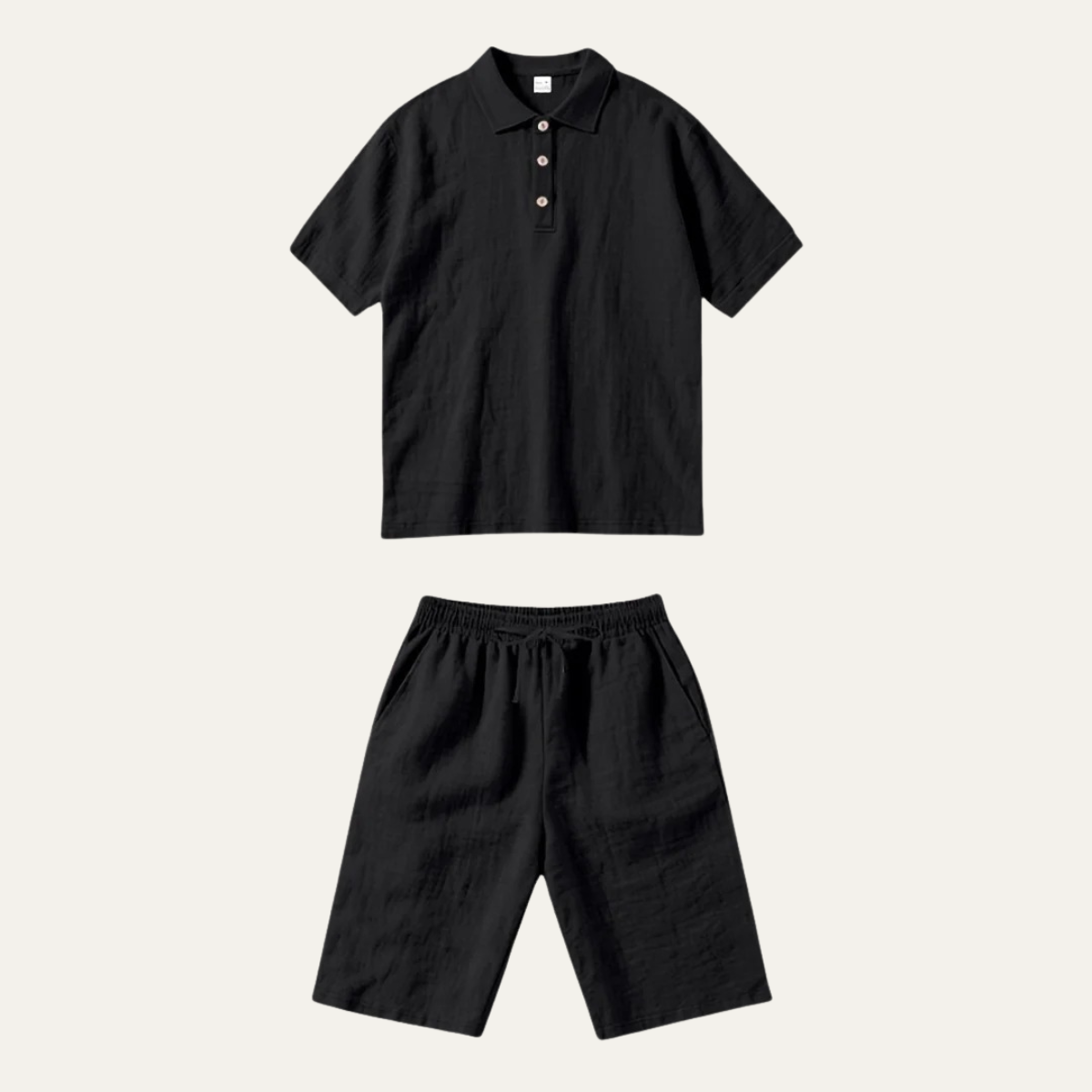 The Monferrato Men’s Relaxed Fit Co Ord Set - Casual Shirt & Shorts Outfit