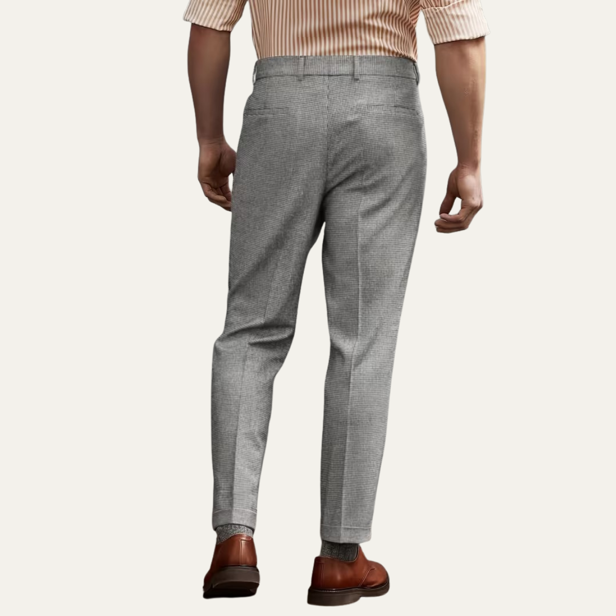 The Dunsborough Men’s Business Tailored Pleated Dress Trousers