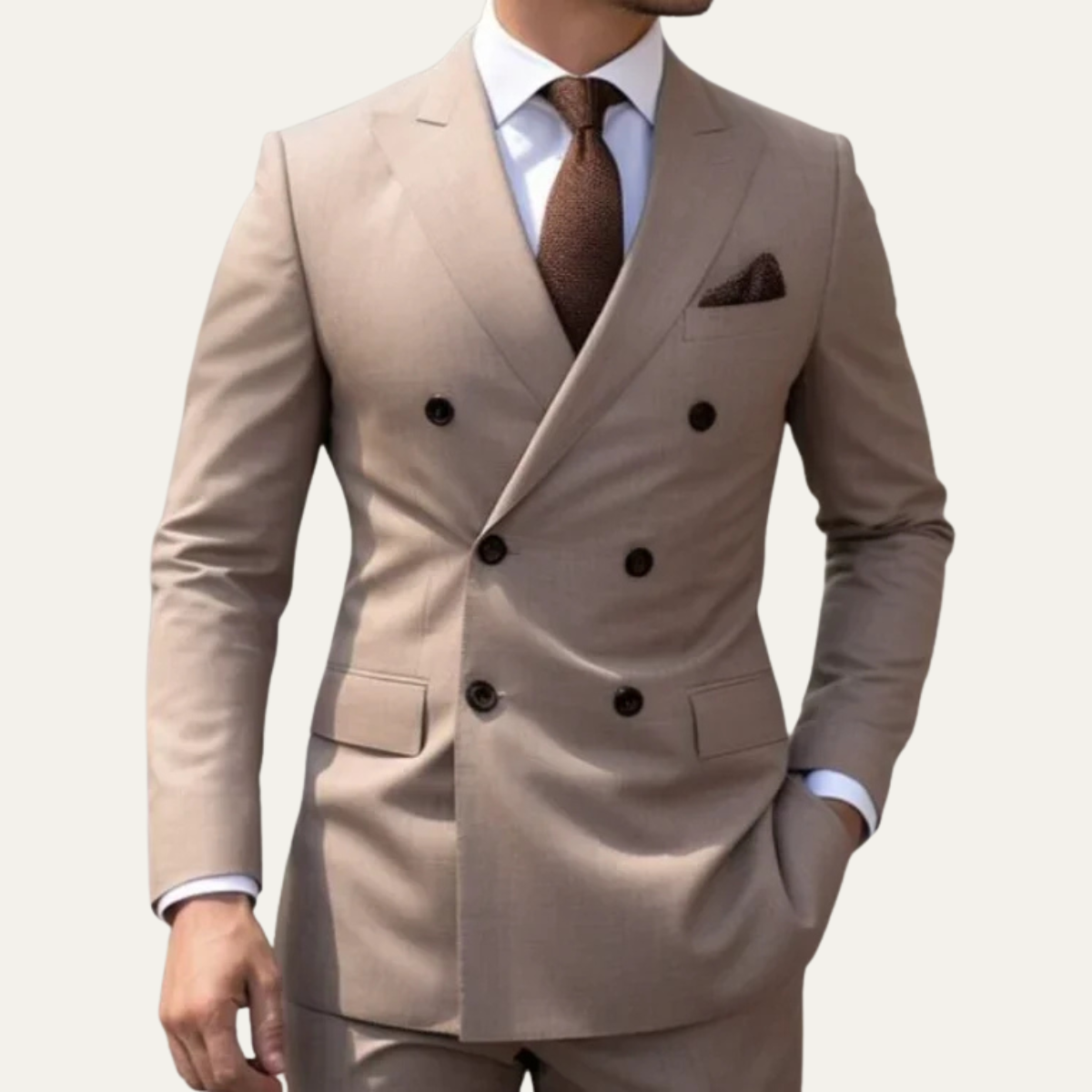 The Desenzano Men’s Double Breasted Suit – Timeless Formal Jacket and Trousers Set