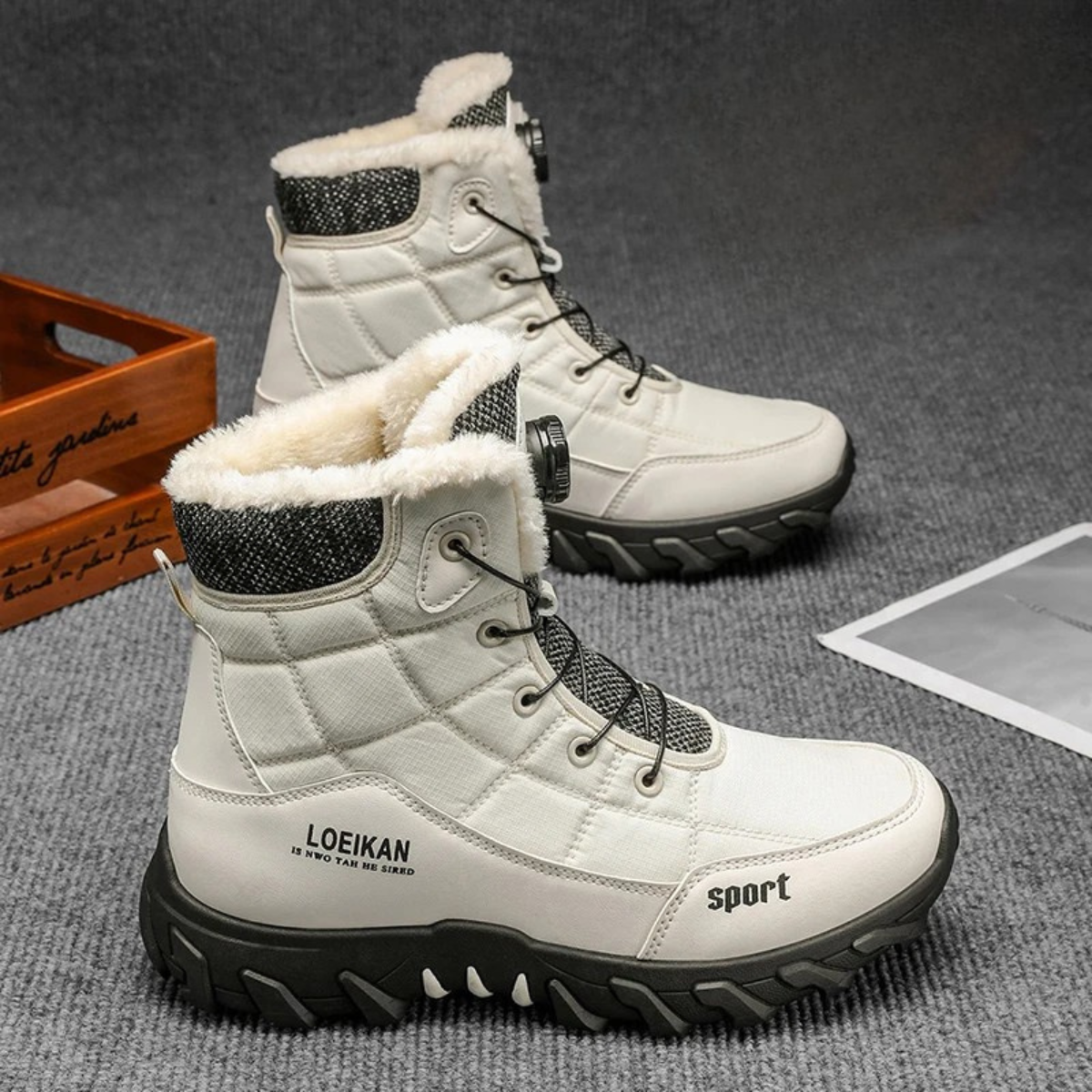 Northpark Men's Trendy Plush-Lined Winter Boots