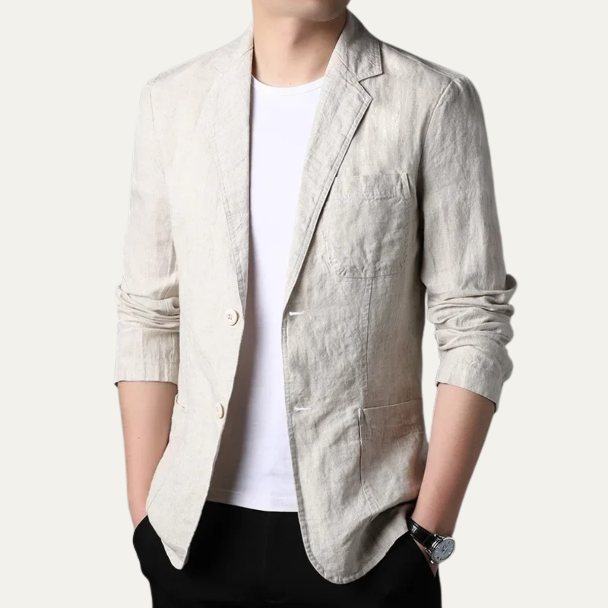 The Cortina Men’s Lightweight Casual Linen Blazer Suit