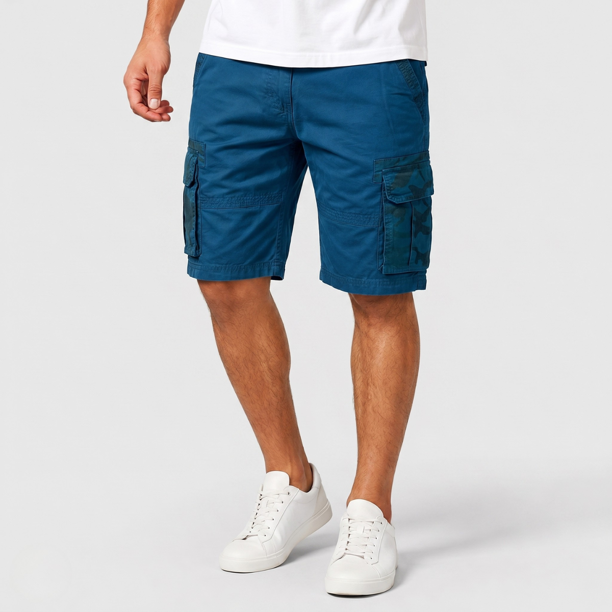 The Stratford Men’s 100% Cotton Camouflage Cargo Shorts