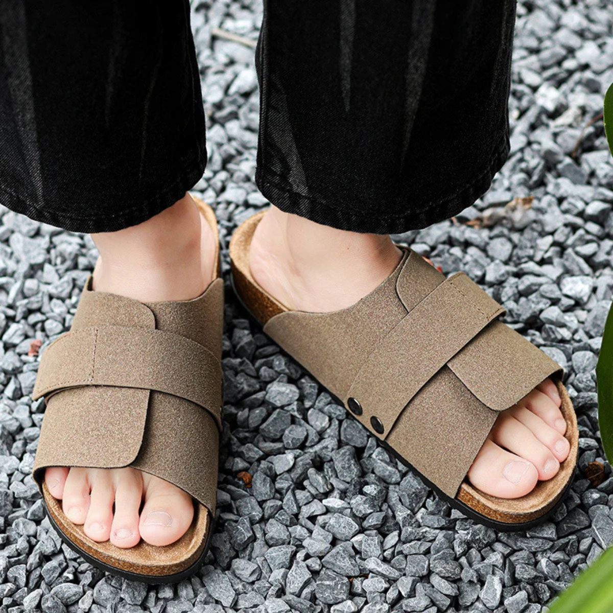 The Winchester Men’s Double Strap Slide Sandals