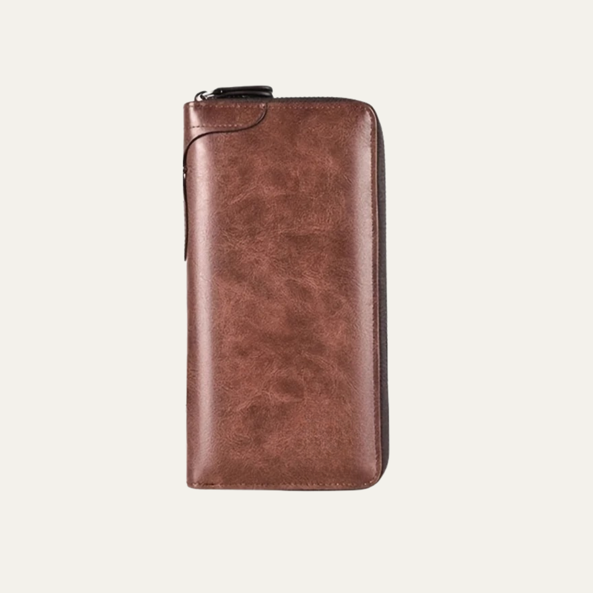 Men’s Long Zip Wallet – RFID Blocking Leather Card Holder Clutch