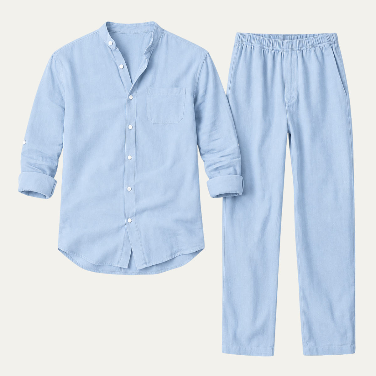 The Asolo Men’s Casual Shirt and Trousers Outfit – Summer Linen Set