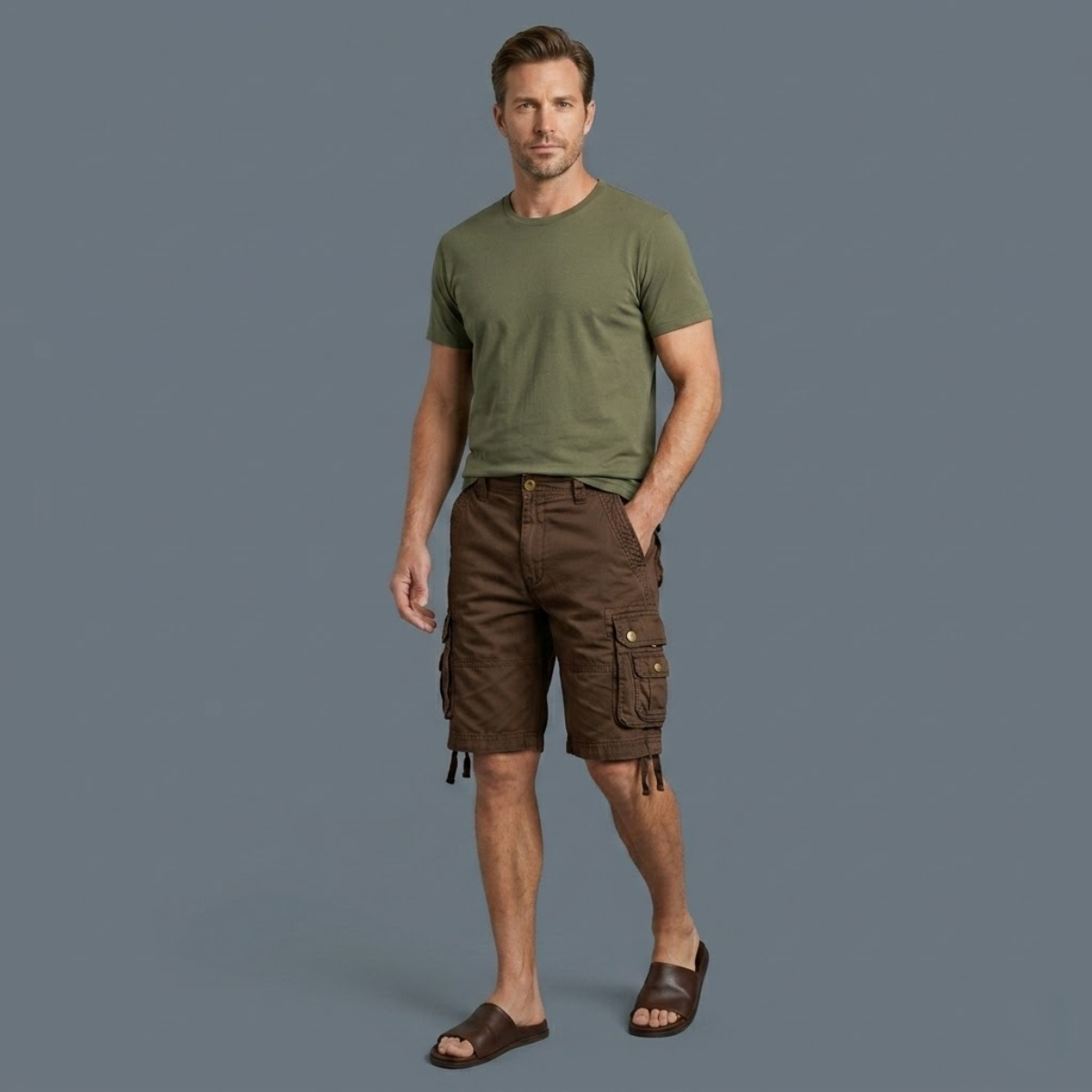 The Notting Hill Men’s Cotton Utility Cargo Shorts