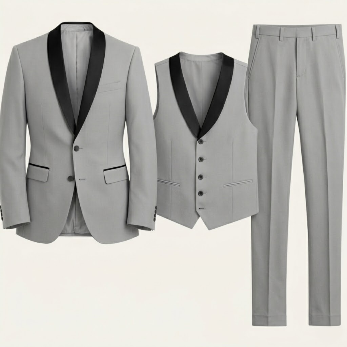 The Alba Men’s Classic 3 Piece Suit Set – Blazer Gilet and Trousers Formal Suit