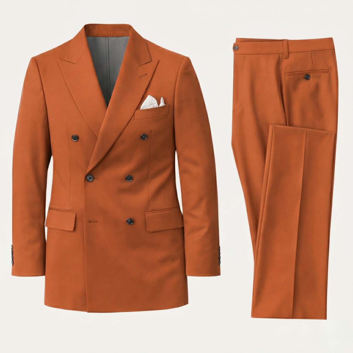 The Trento Men’s Double Breasted Suit – Classic Formal Jacket and Trousers Set