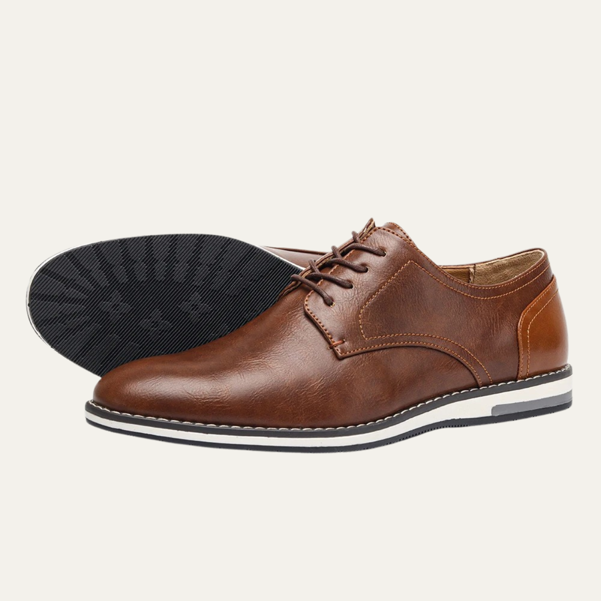 The Hartwell Men’s Two Tone Casual Oxford Leather Trainers