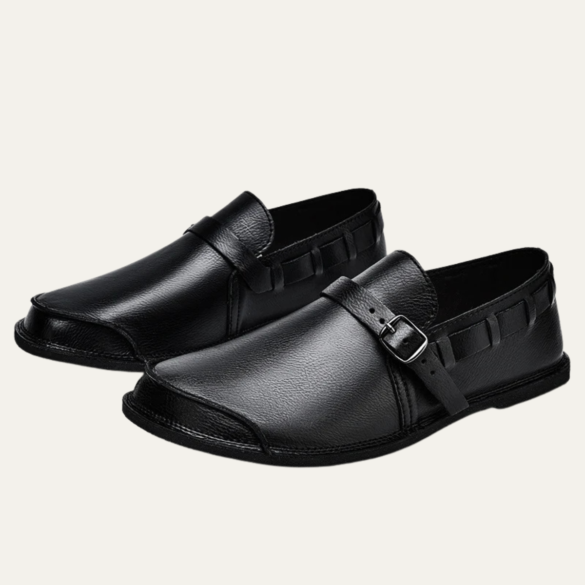 The Menaggio Men’s Leather Buckle Dress Loafers