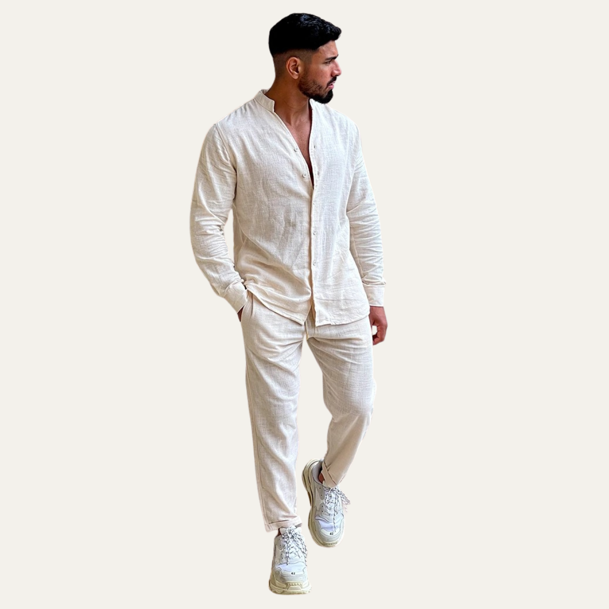 The Barolo Men’s Linen Shirt and Trousers Set – Trendy Two Piece Outfit