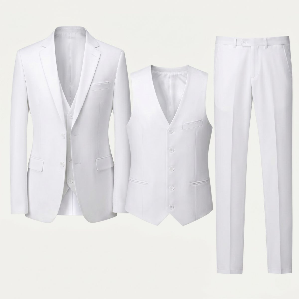 The Macerata Men’s 3 Piece Suit – Stylish Formal Wedding & Business Suit Set