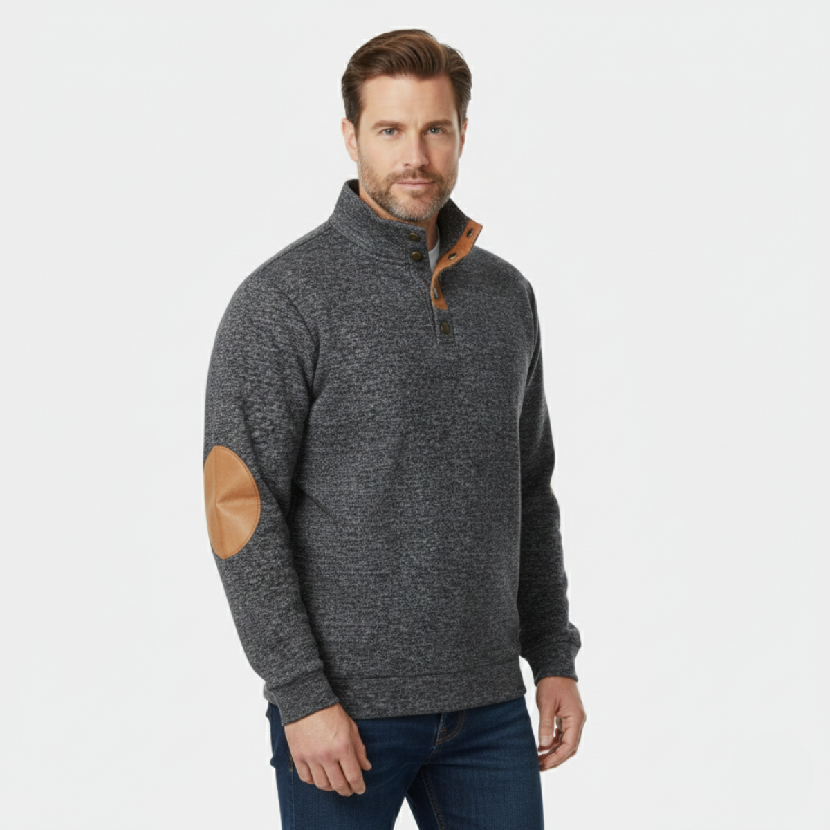 Tarvisio Men's Heritage Knitted Sweater with Elbow Patches