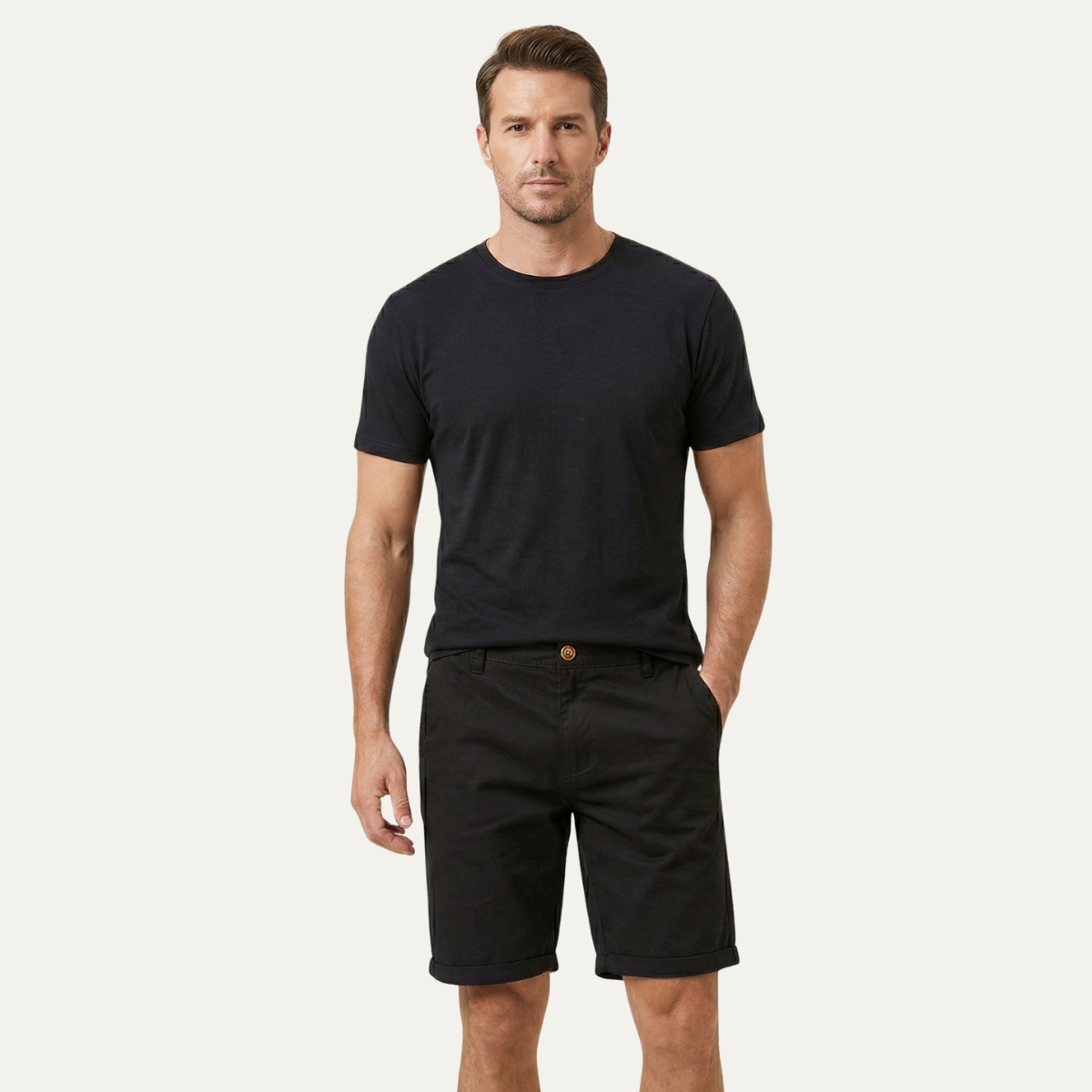 Men’s Summer Chino Shorts – Cotton Stretch Trendy Beach Shorts