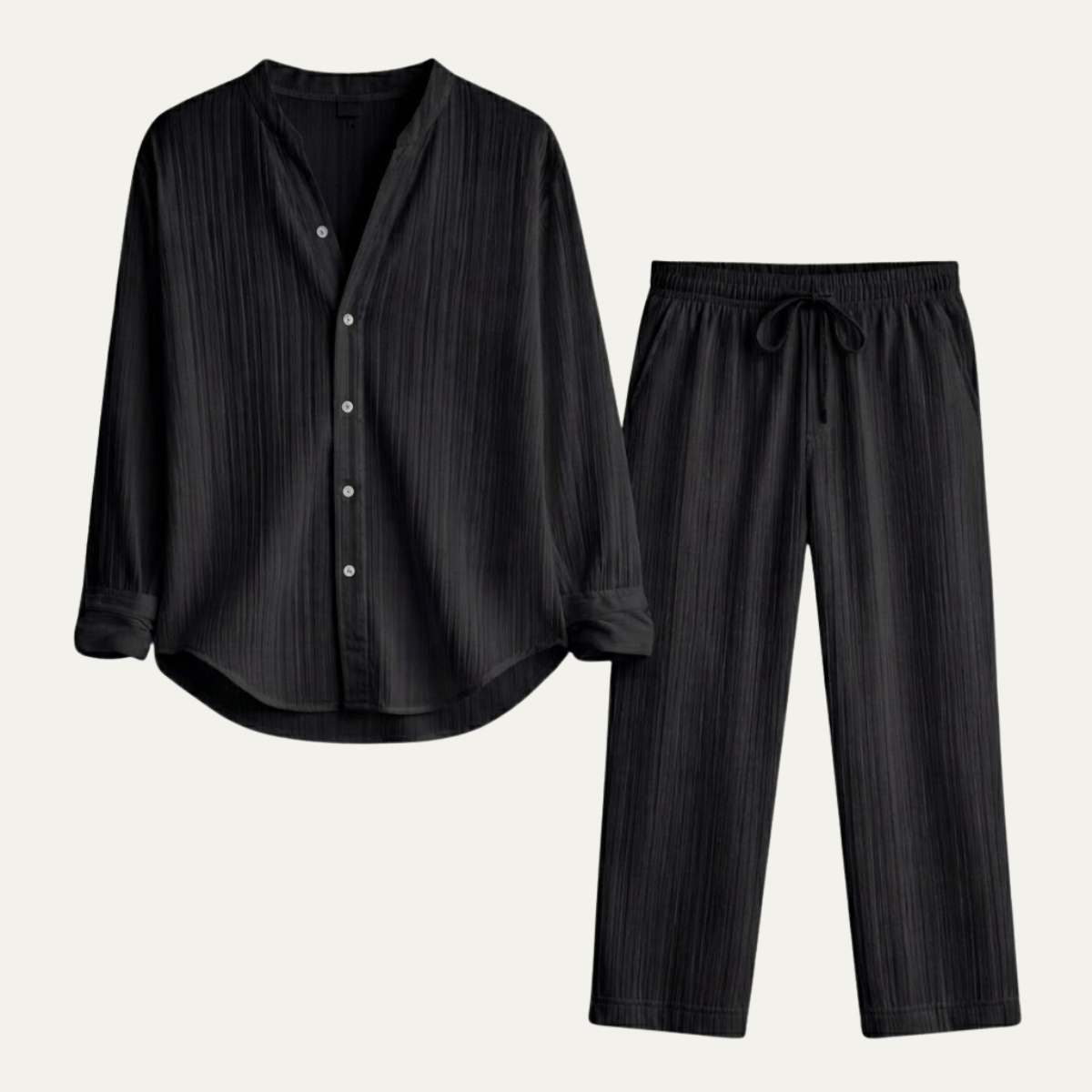 The Paris Men's Casual Summer Set - Long Sleeve Shirt and Trousers
