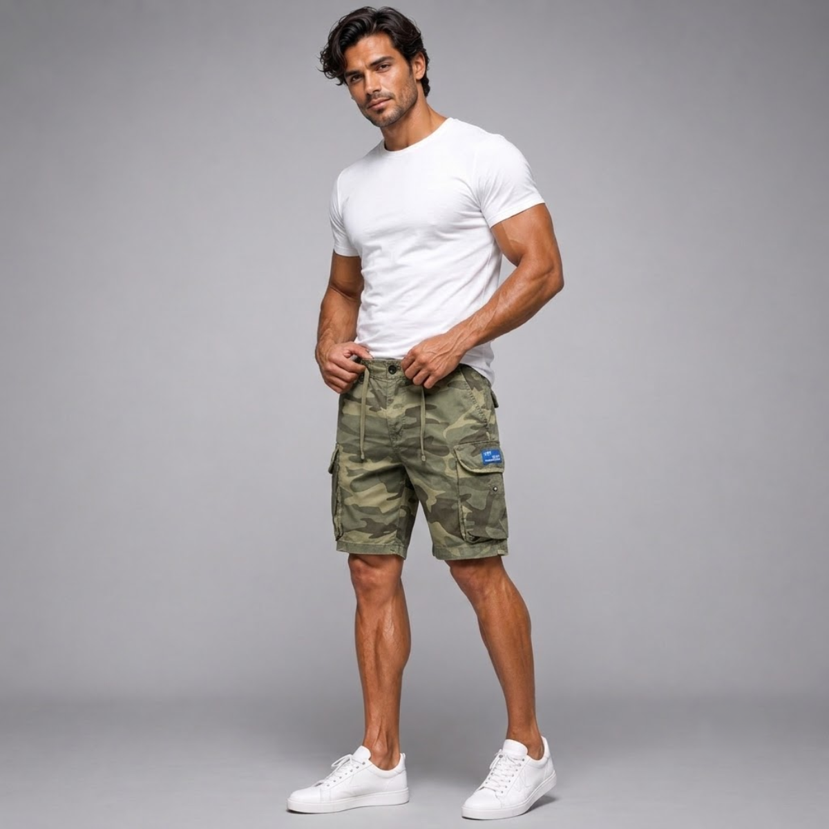 The Richmond Men’s Utility Cotton Cargo Shorts