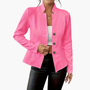 Women's Lapel Blazer with Button Closure