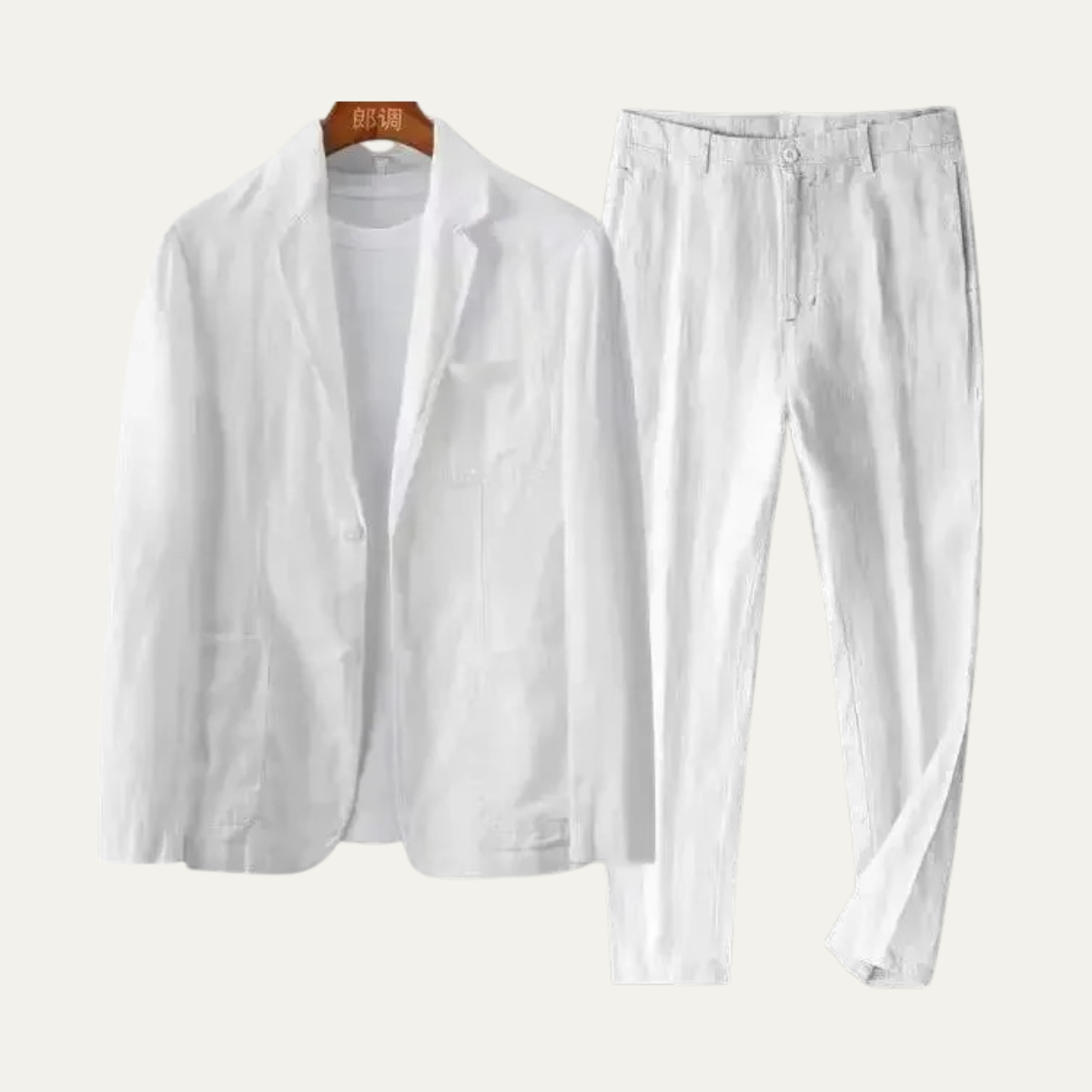 The Treviso Men’s Lightweight Linen Blazer and Trousers Set – Casual Two Piece Suit