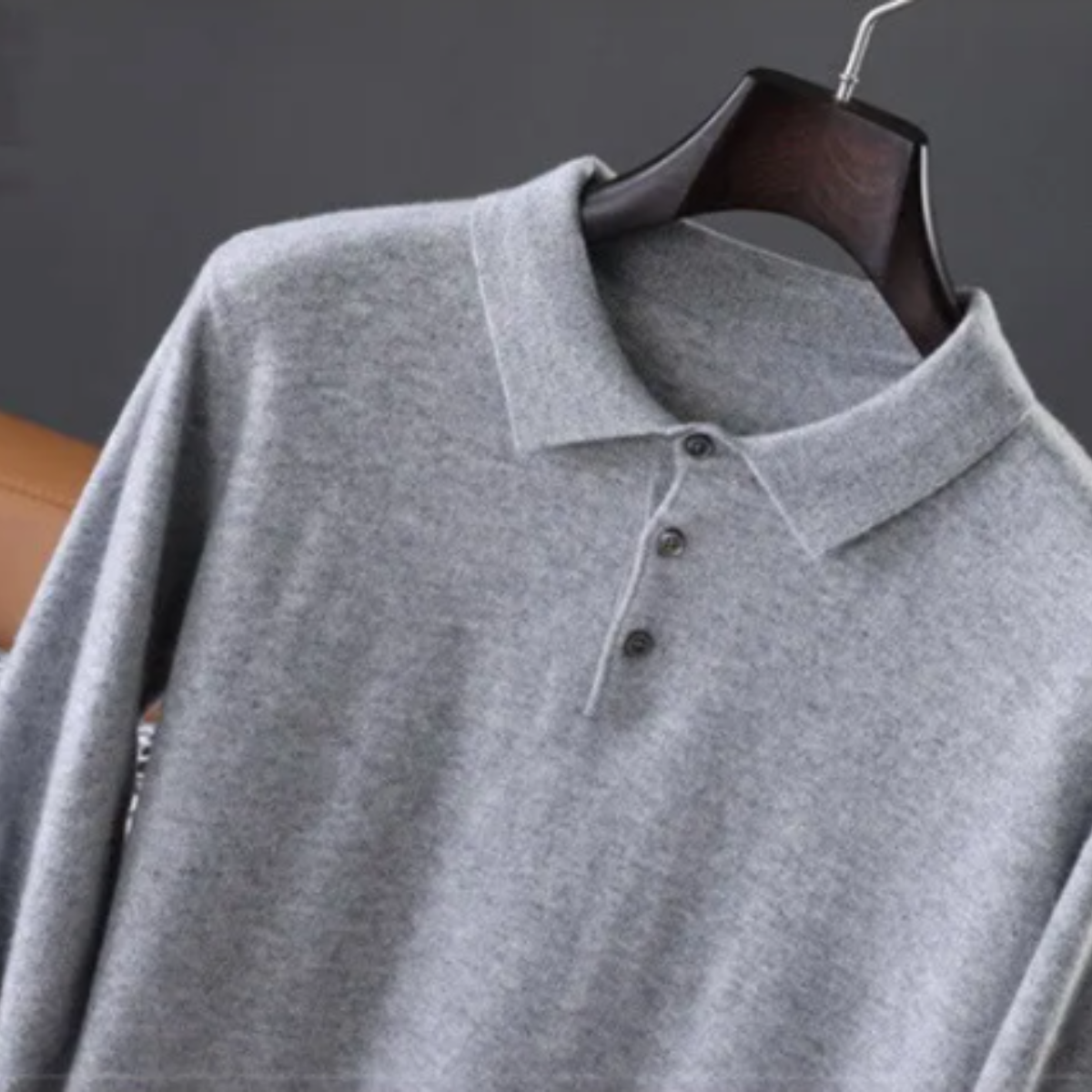 Men’s Merino Wool Knit Smart Trendy Polo Jumper
