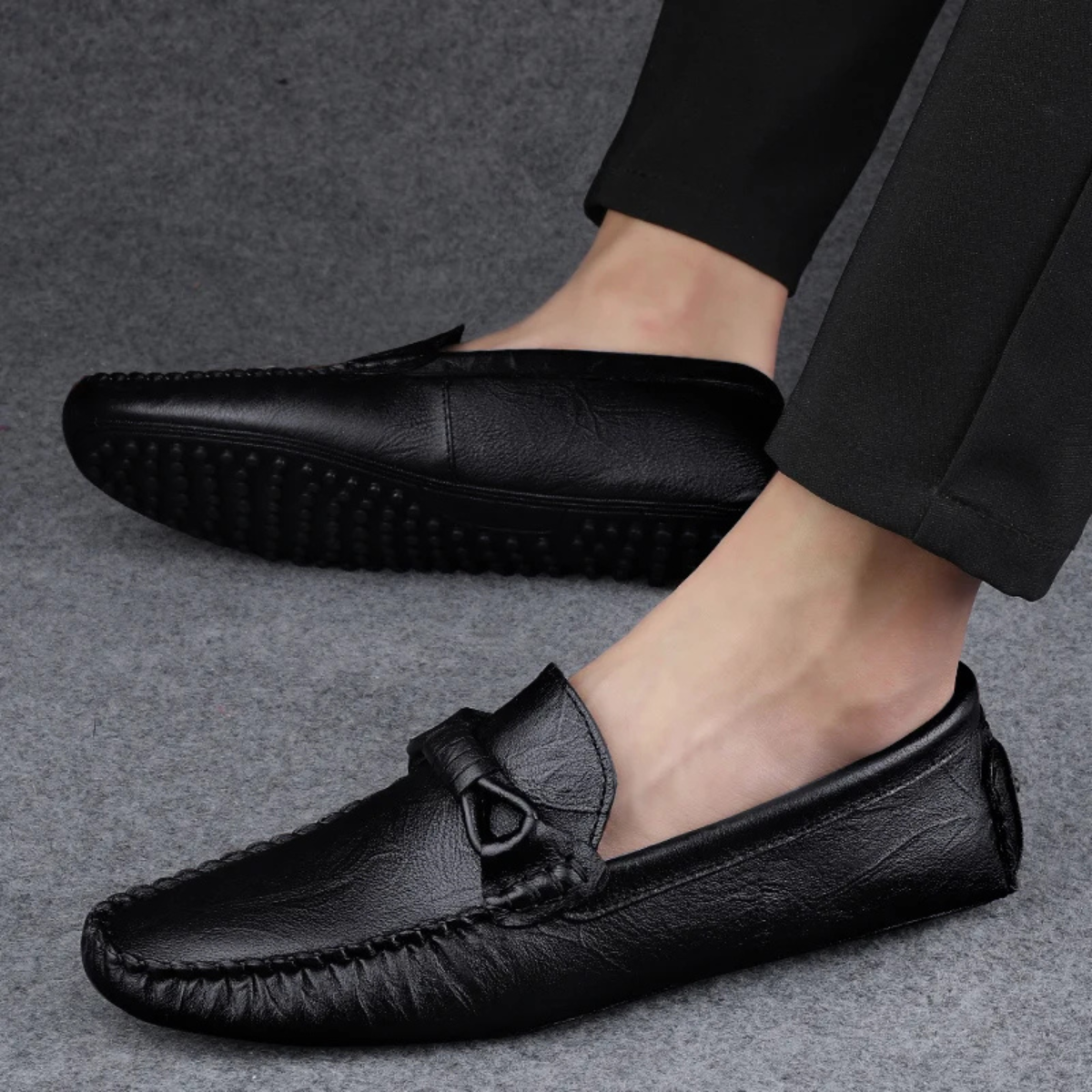 The Bellagio Men’s Slip On Vintage Leather Loafers
