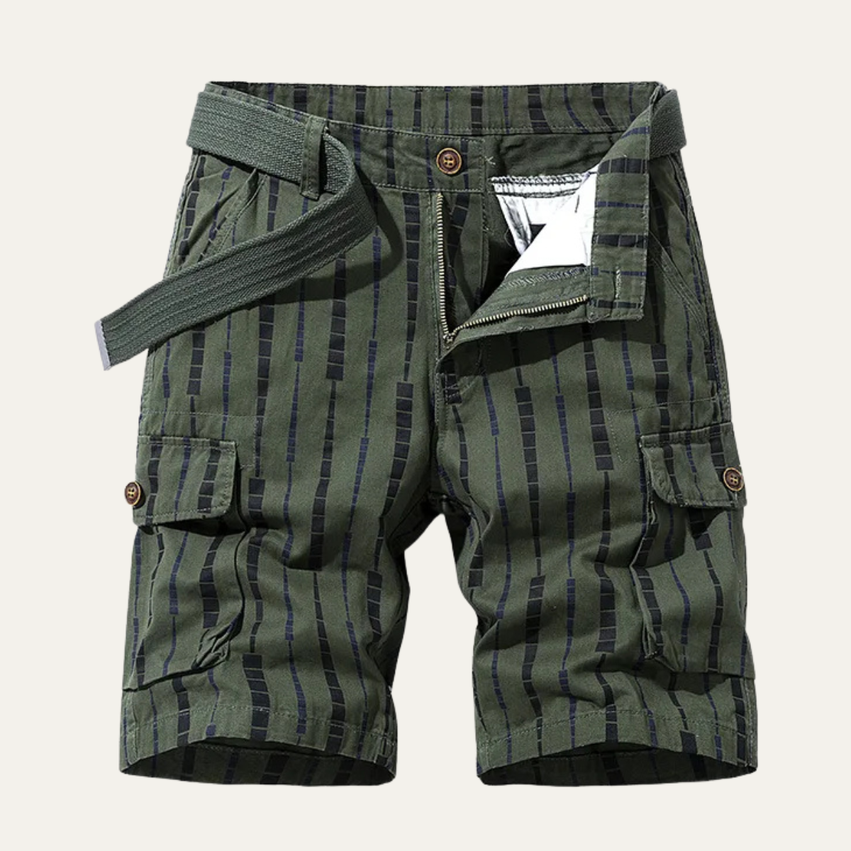 The Garda Men’s Relaxed Vertical Stripe Cargo Shorts