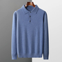 The Kendal Men's Knitted Polo Jumper in Wool Blend