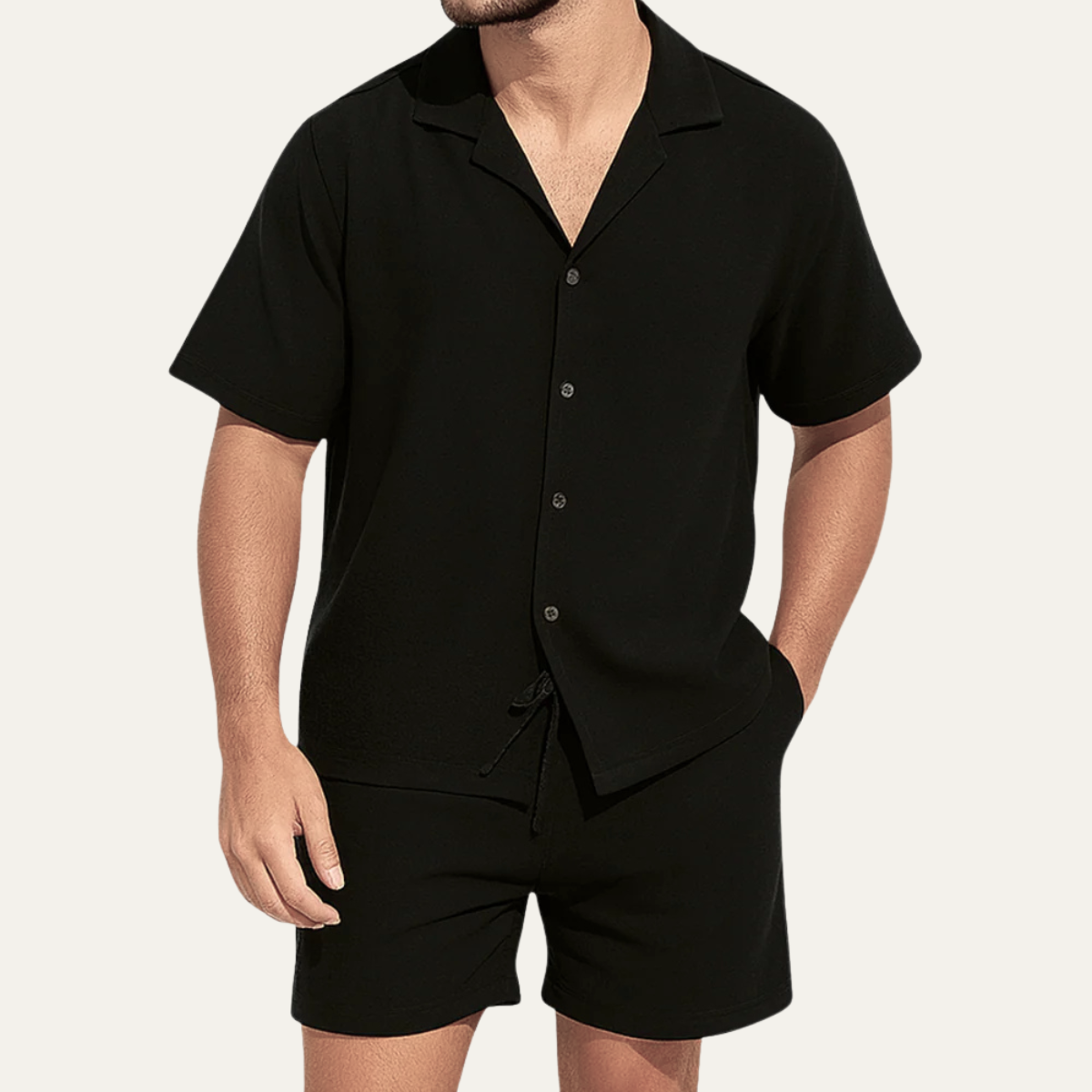 The Cremona Men’s Casual Fit Co Ord Set - Casual Shirt & Shorts Outfit