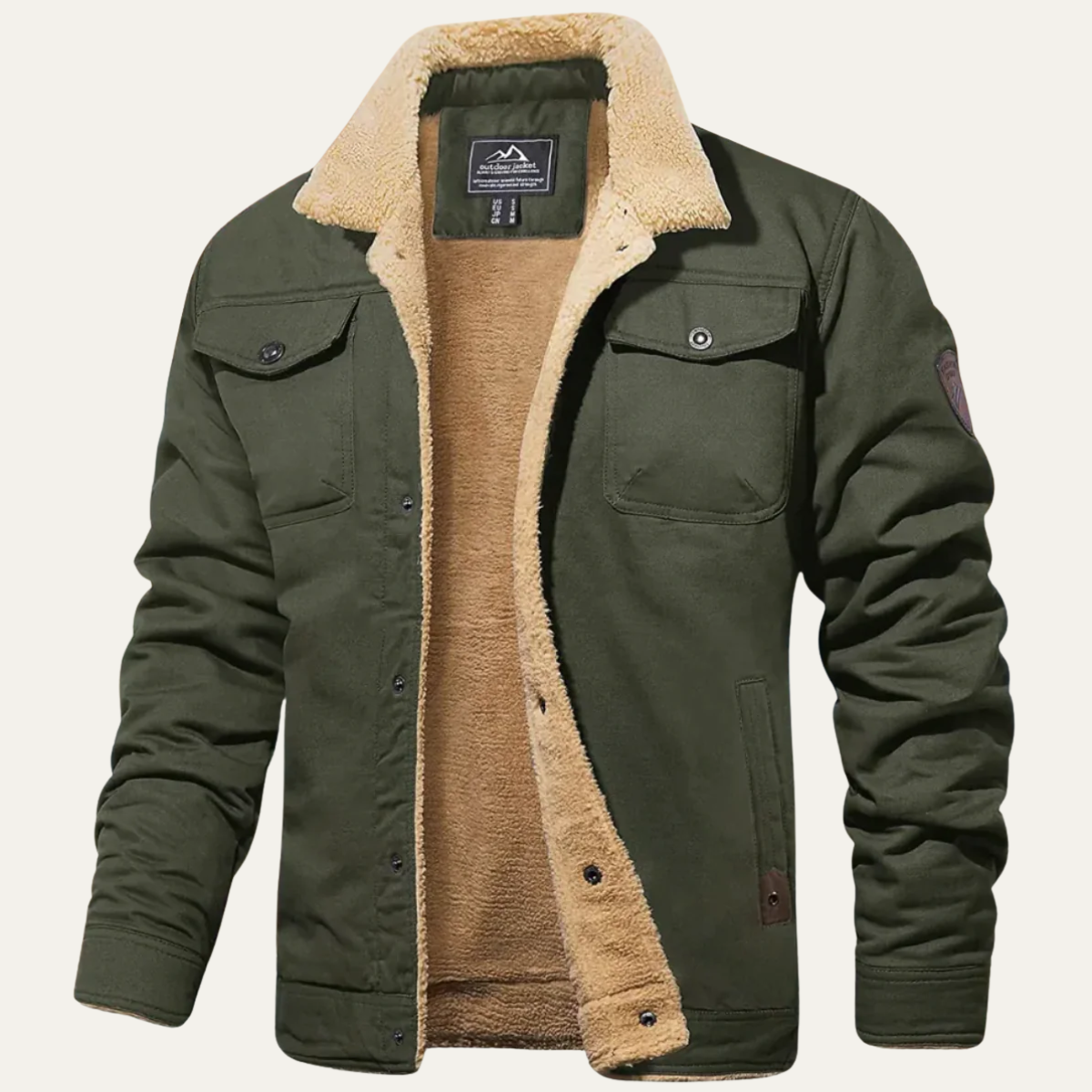 Men's Winter Jacket with Fleece Lining