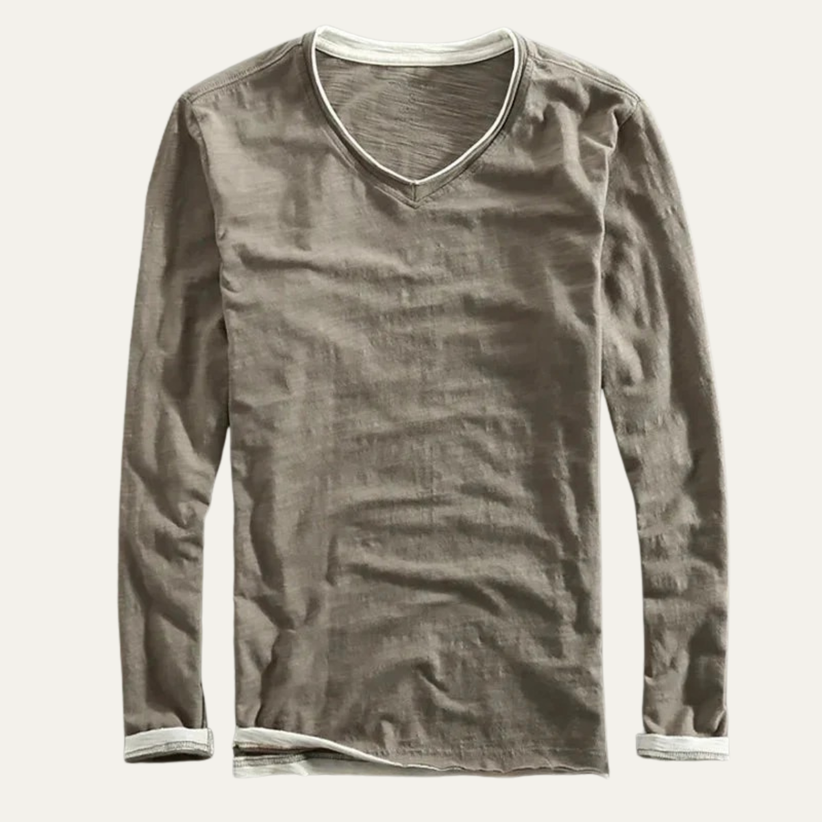The Mantova Men’s Casual Slim Fit Long Sleeve V Neck Shirt