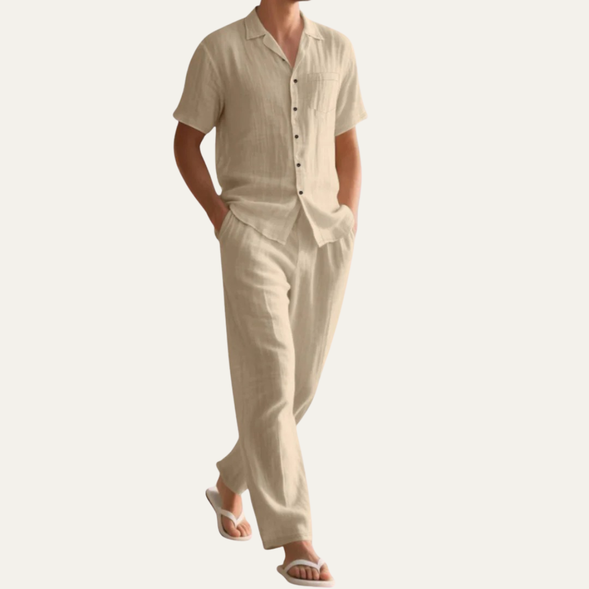 The Pavia Men’s Relaxed Fit Co Ord Set - Casual Shirt & Trousers