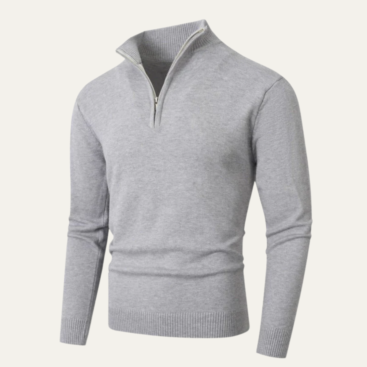 Men’s Knitted Slim Fit Half Zip Knit Jumper