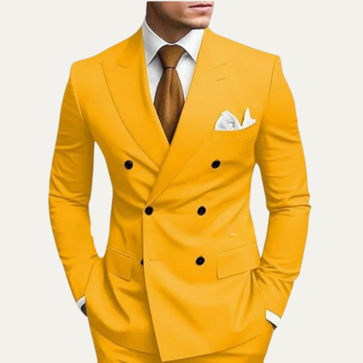 The Desenzano Men’s Double Breasted Suit – Timeless Formal Jacket and Trousers Set