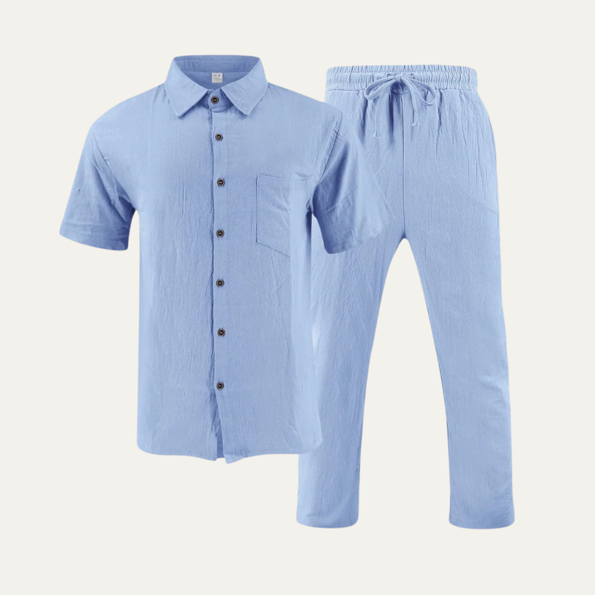 The Pavia Men’s Relaxed Fit Co Ord Set - Casual Shirt & Trousers