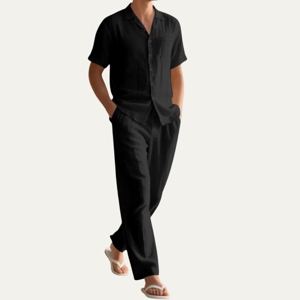 The Vigevano Men’s Summer Fit Co Ord Set - Casual Shirt & Trousers
