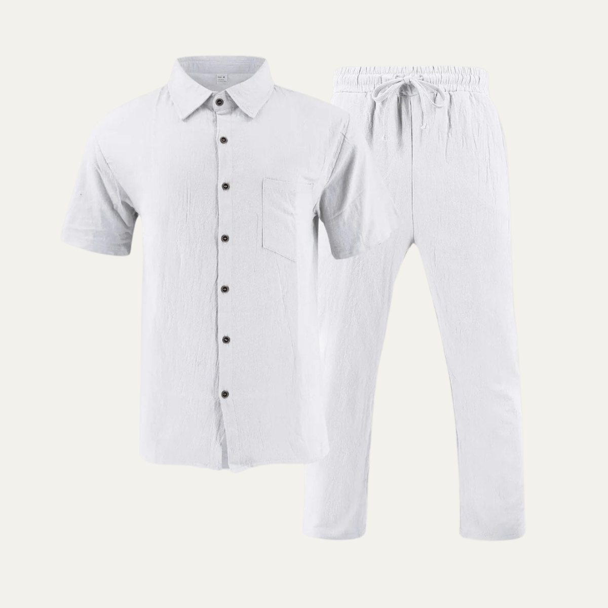 The Vigevano Men’s Summer Fit Co Ord Set - Casual Shirt & Trousers