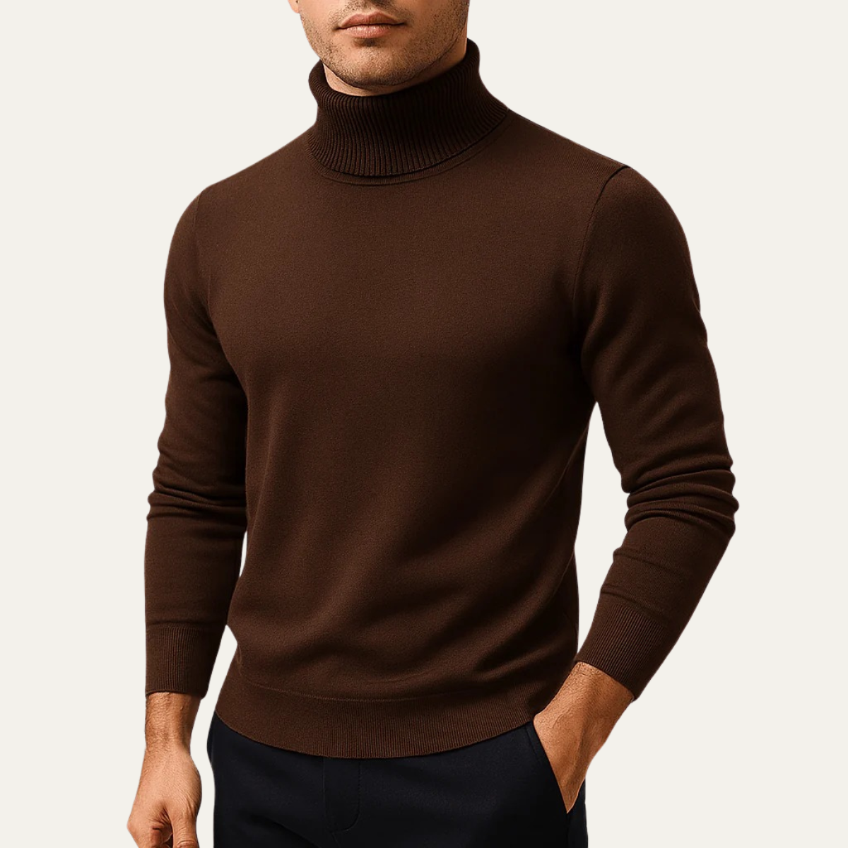 Banbury Men's Classic Turtleneck Knit Pullover