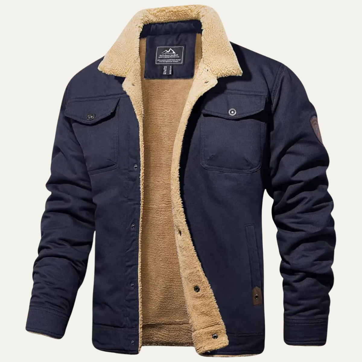 Men's Winter Jacket with Fleece Lining