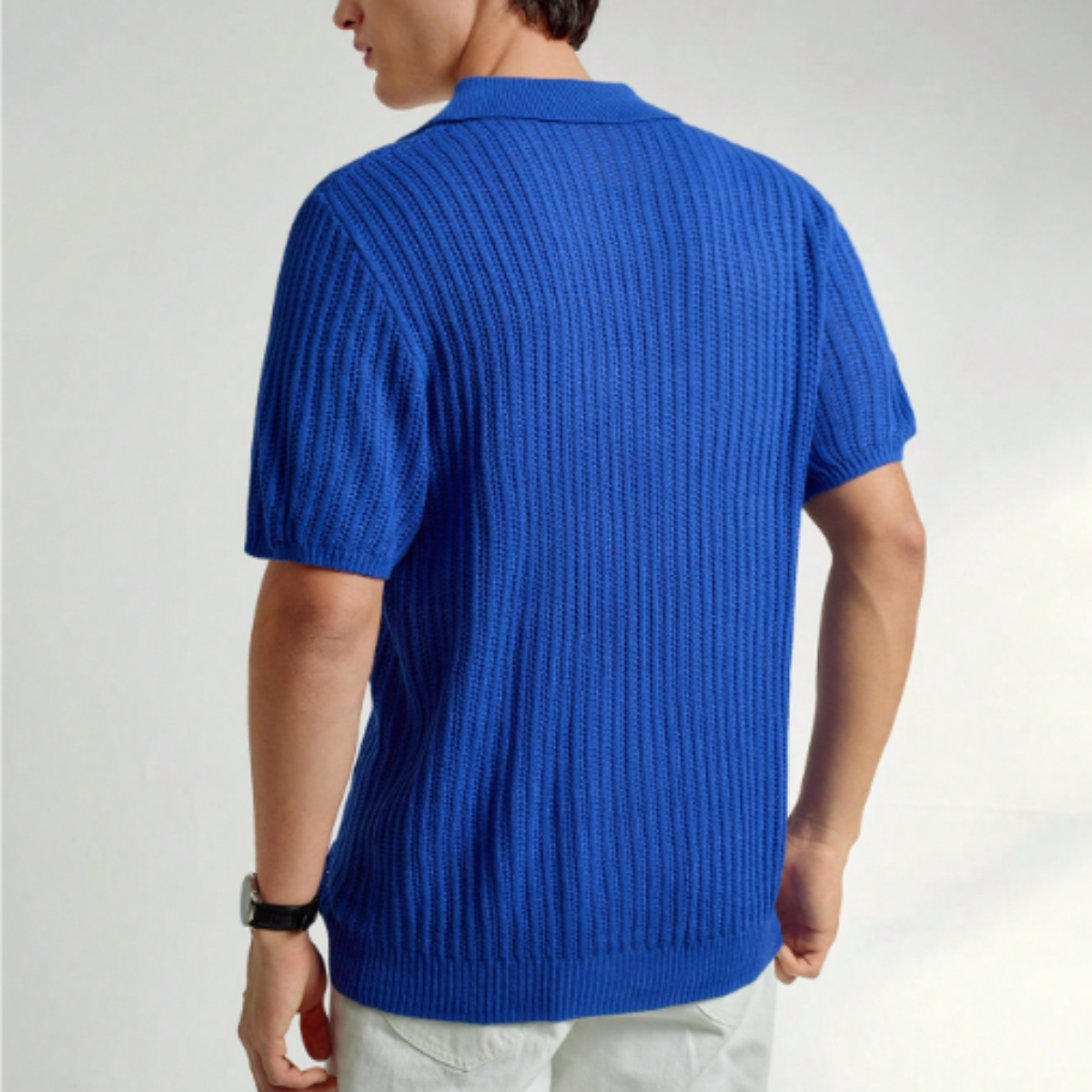 The Darlinghurst Men’s Short Sleeve Knitted Polo Shirt Solid Colour Casual Top