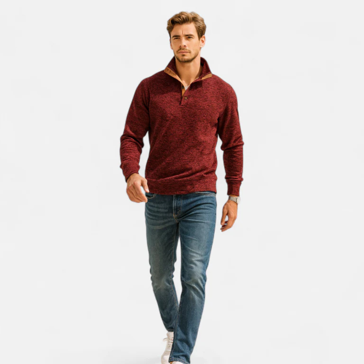 Tarvisio Men's Heritage Knitted Sweater with Elbow Patches