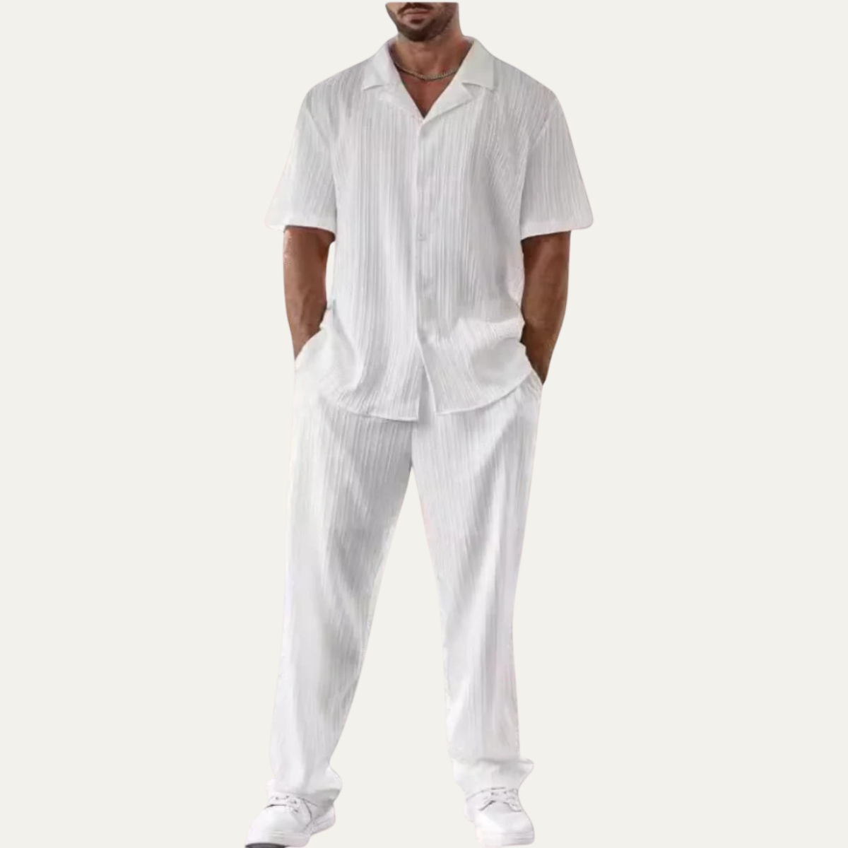 The Padova Men’s Smart Casual Co Ord Set - Shirt & Trousers