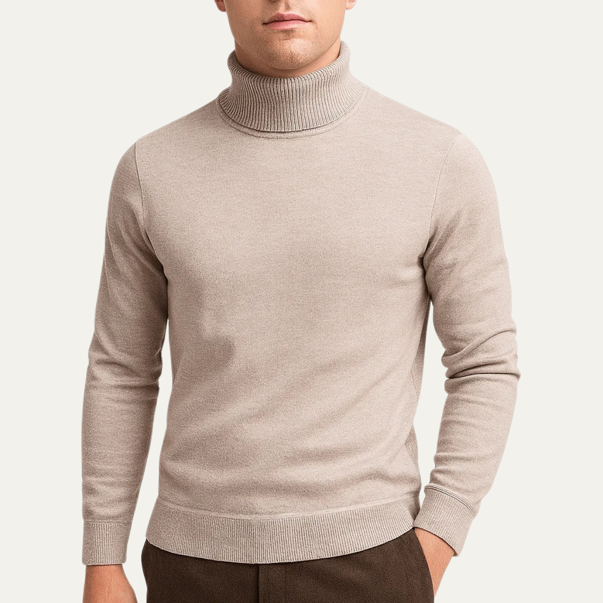 Banbury Men's Classic Turtleneck Knit Pullover