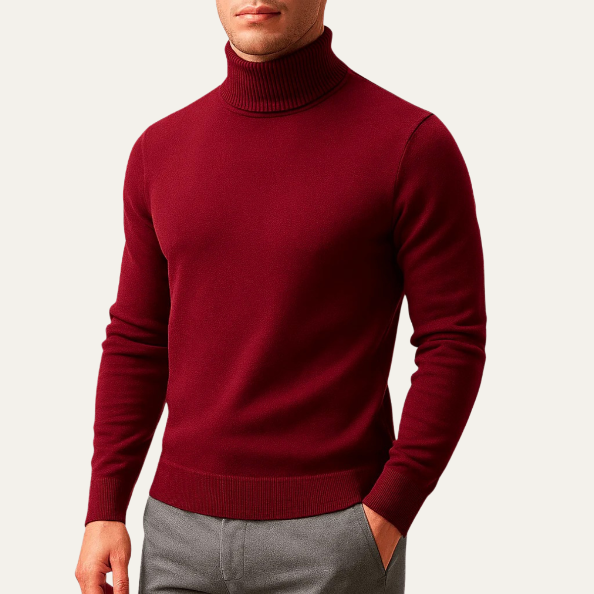 Banbury Men's Classic Turtleneck Knit Pullover