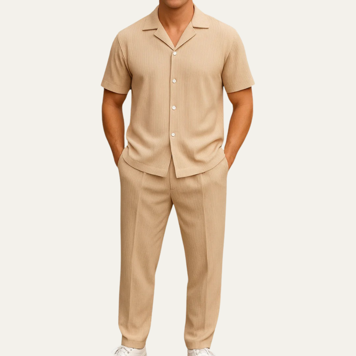 The Padova Men’s Smart Casual Co Ord Set - Shirt & Trousers